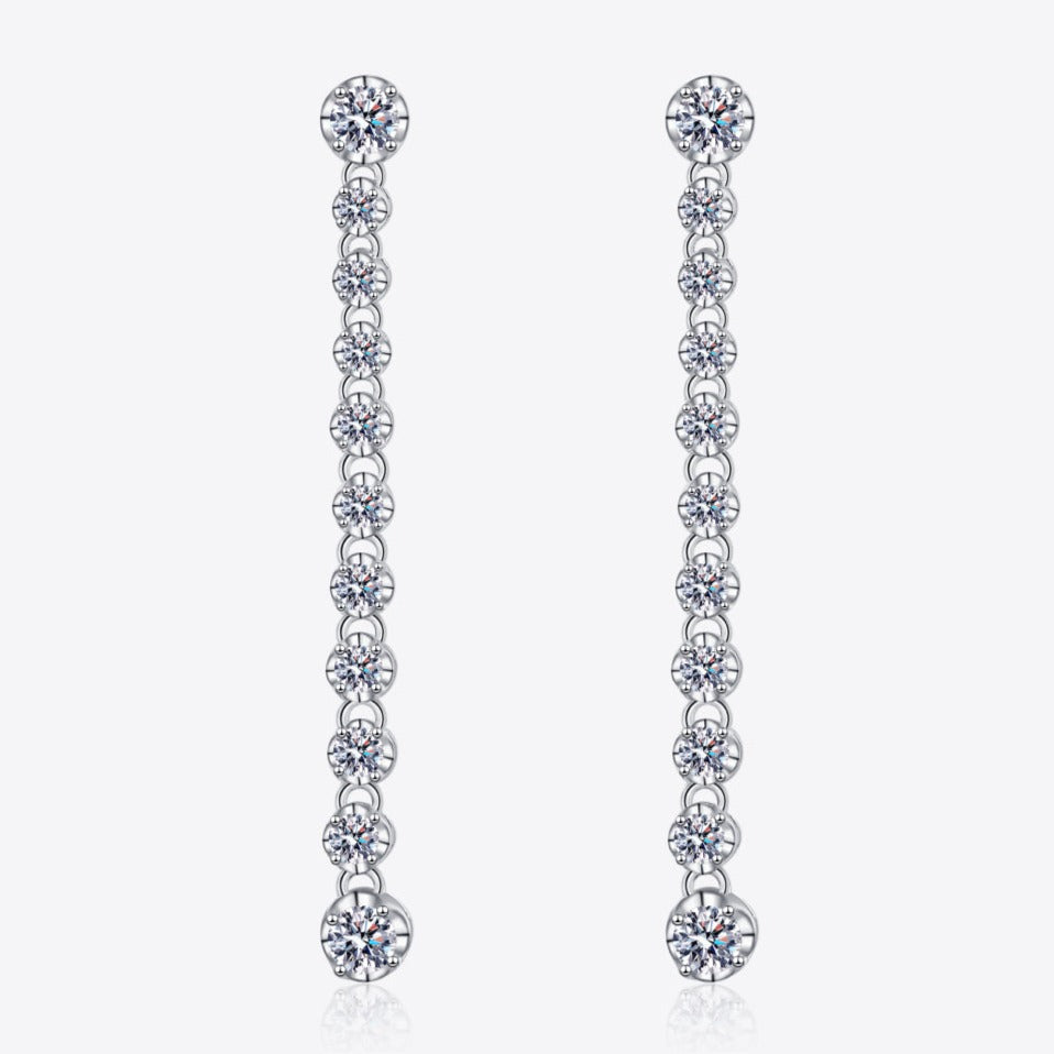 Adored 1.18 Carat Moissanite Long Earrings apparel & accessories