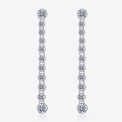 Adored 1.18 Carat Moissanite Long Earrings apparel & accessories