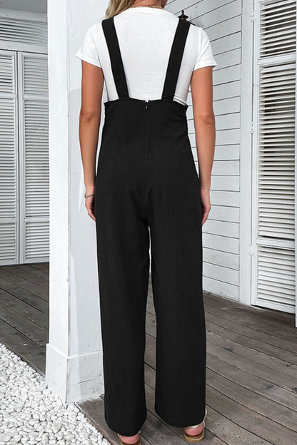 Light Up Your Life Buttoned Straight Leg Overalls apparel & accessories