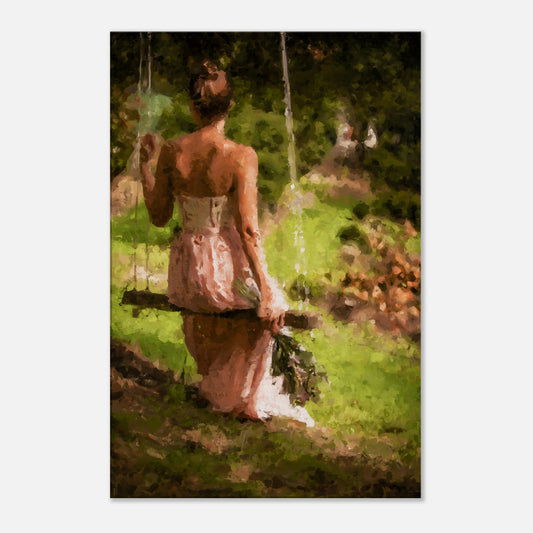 Girl on swing - Canvas Canvas