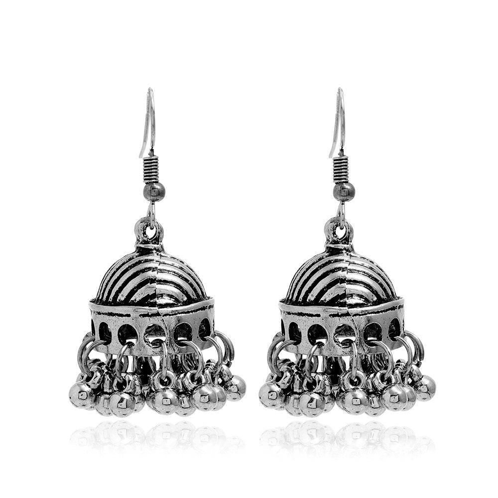 Bohemian Ethnic Carved Vintage Pattern Creative Bell Earrings Jewelry