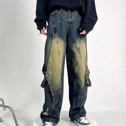 High Street Vibe Washed-out Jeans men's clothing