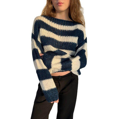 Loose Long-sleeved Knitted Sweater apparels & accessories