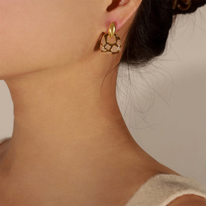 Copper Oil Drip Earrings apparel & accessories