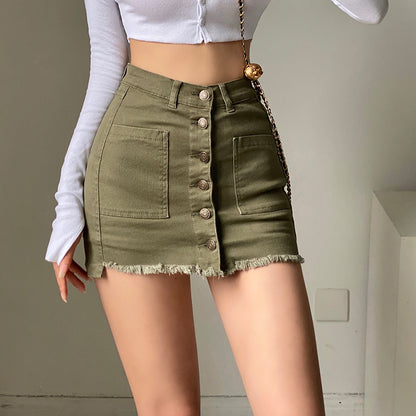 Fashionable Personality High Waist Slim Denim Skirt apparel & accessories