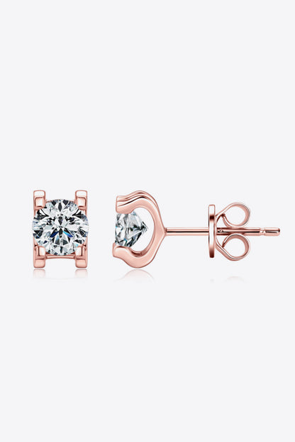 Moissanite 925 Sterling Silver Stud Earrings apparel & accessories