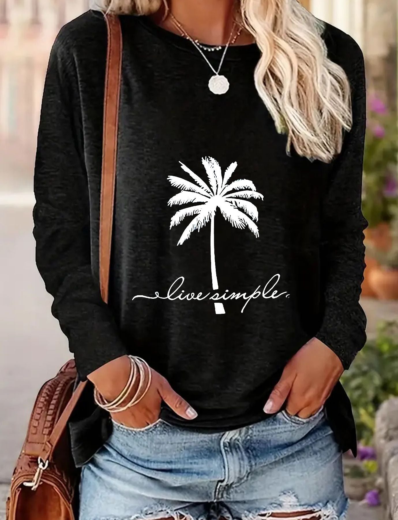 Women's Casual Long-sleeved Spring And Autumn T-shirt apparels & accessories