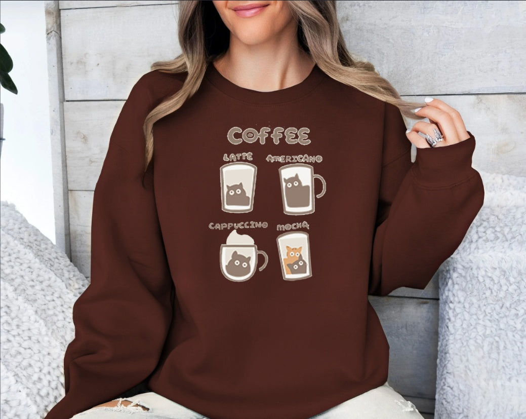 Women's Fashionable Solid Color Printed Long Sleeved Sweatshirt apparels & accessories