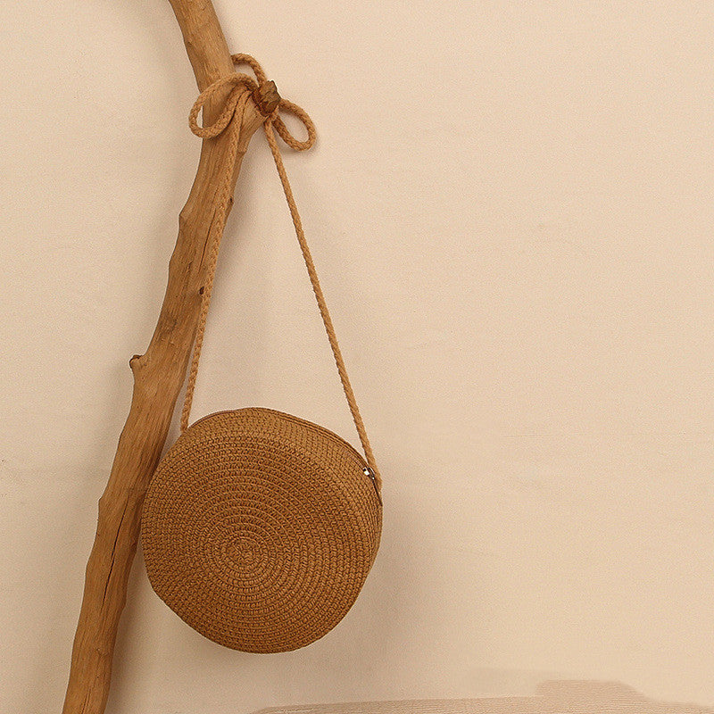 Solid Color Straw Phone Bag For Women apparels & accessories