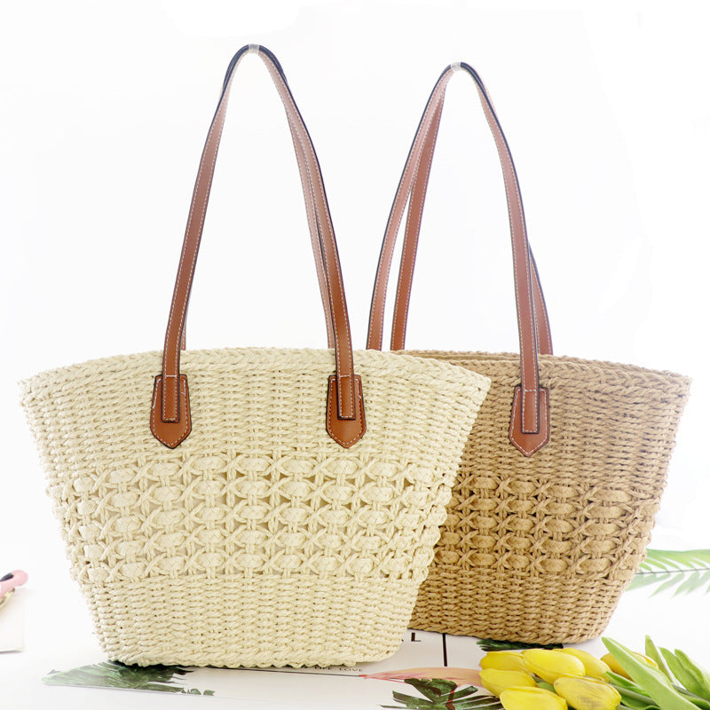 Women's Fashion Hollow Paper Rope Straw Bag apparel & accessories