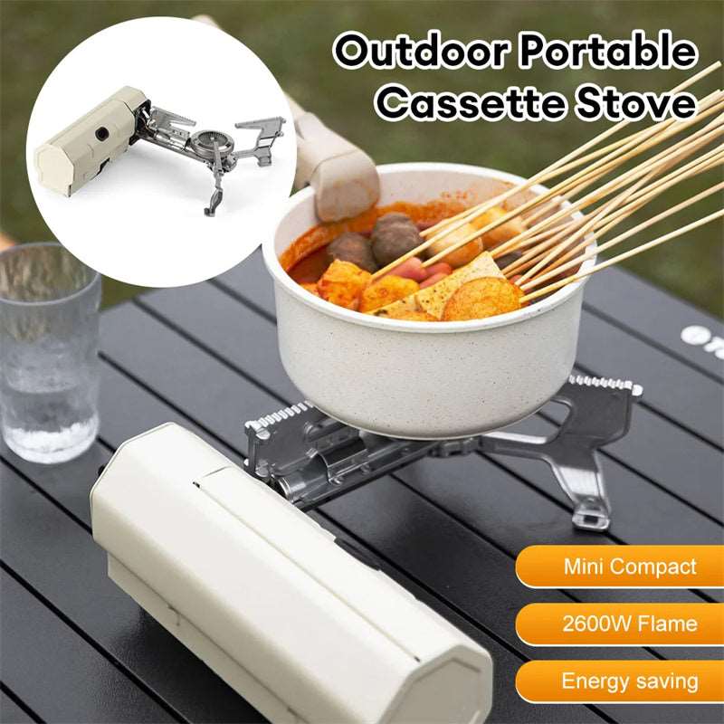 Camping Gas Stove Portable Folding Cassette Stove Outdoor Hiking 0