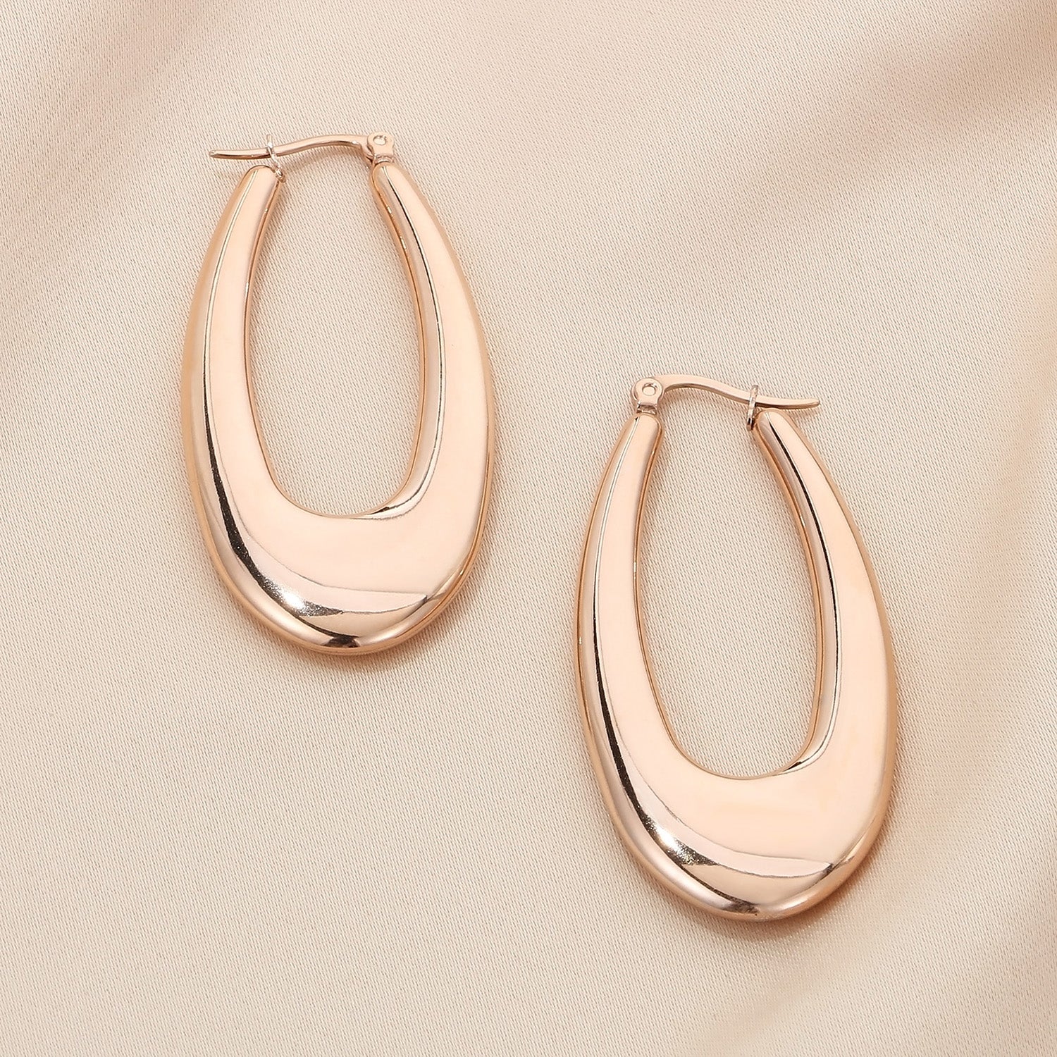 Stainless Steel Hinged Hoop Earrings apparel & accessories