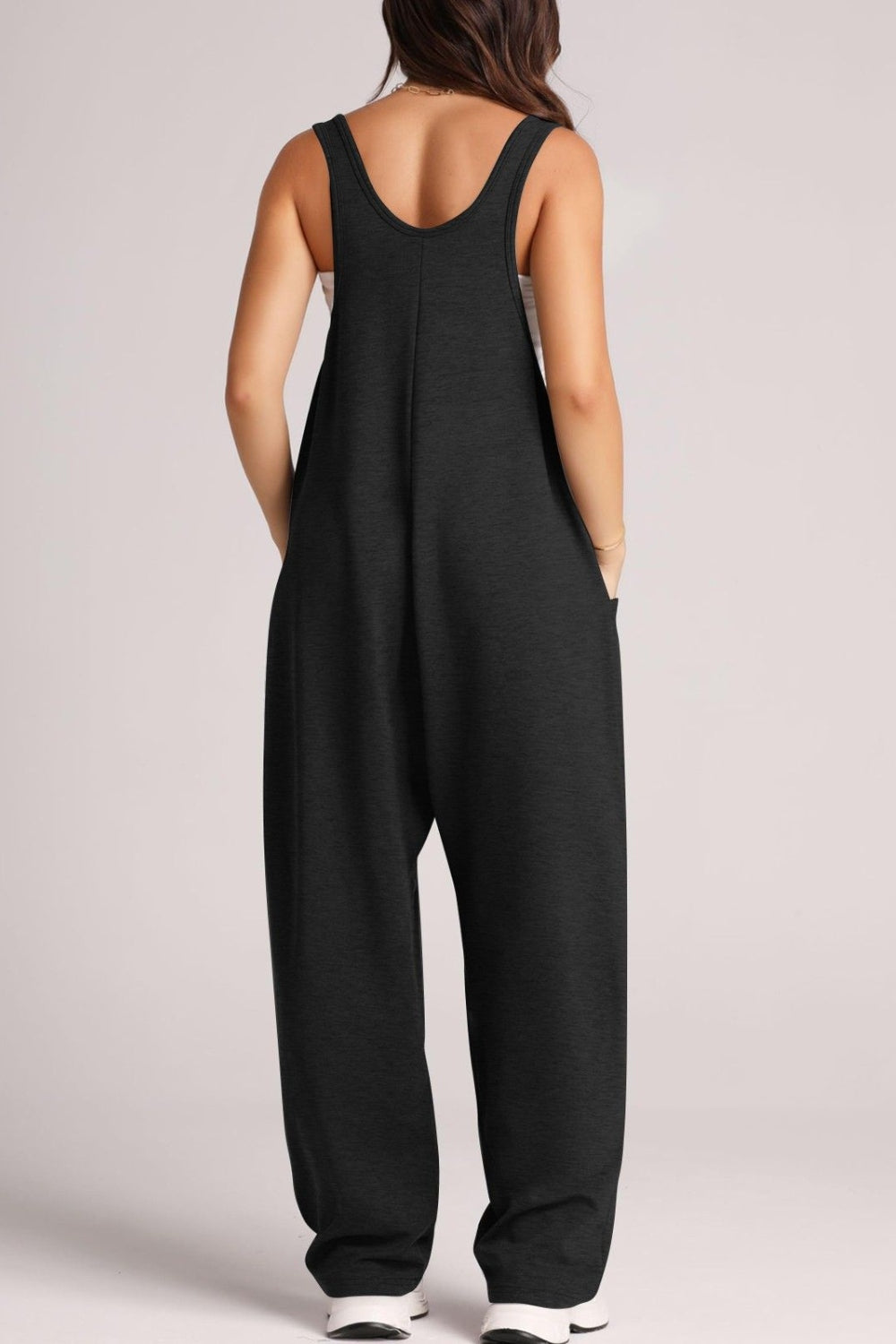 Wide Strap Jumpsuit with Pockets Bottom wear