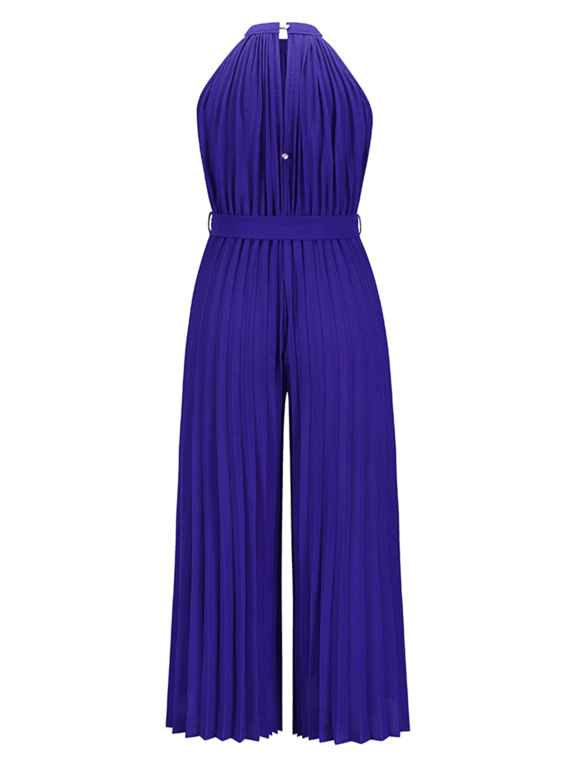 Cutout Tied Pleated Sleeveless Jumpsuit Dresses & Tops