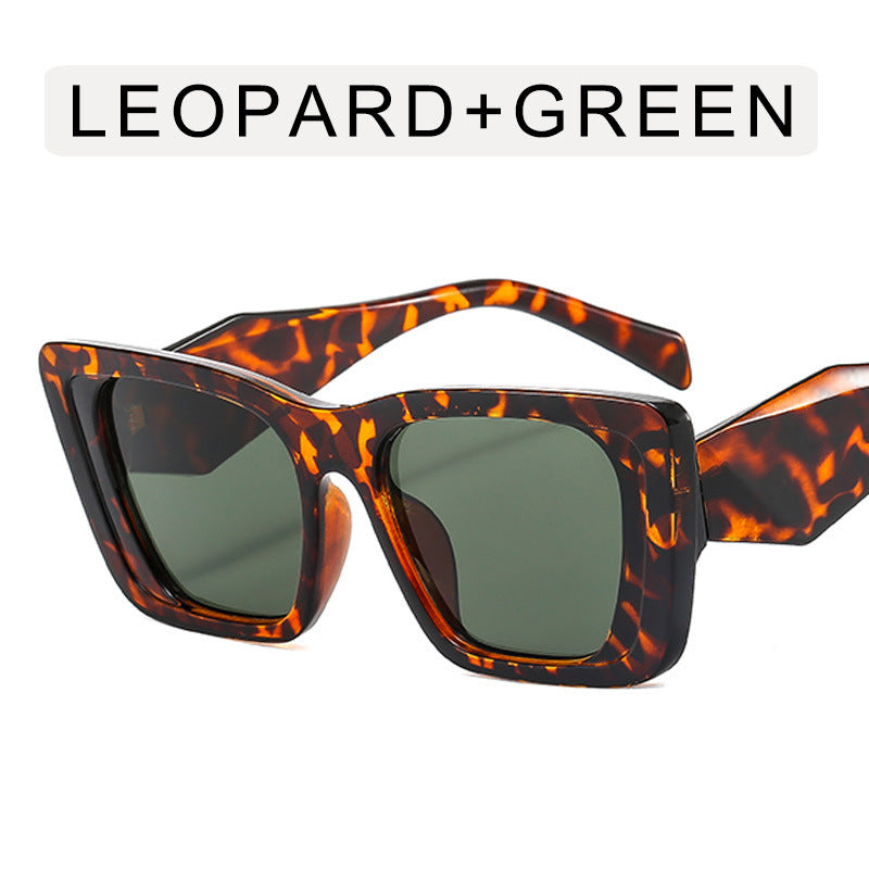 Cat's Eye Large Rim Sunglasses Retro Square Frame Sun Glasses apparel & accessories