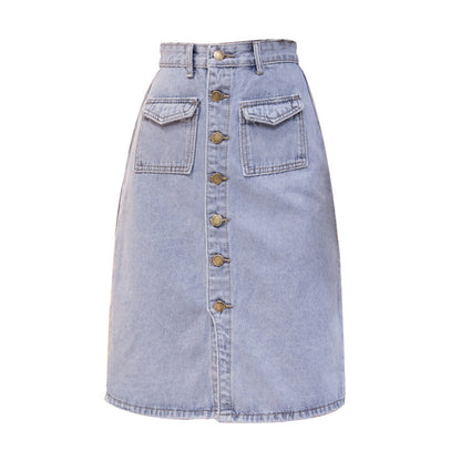 High waist denim skirt HOME