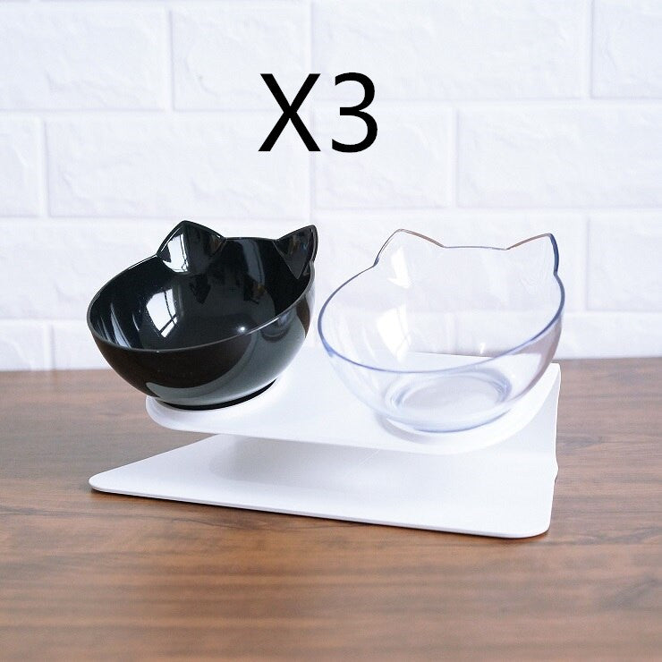Non Slip Double Pet feeder Bowl With Raised Stand Pet feeder