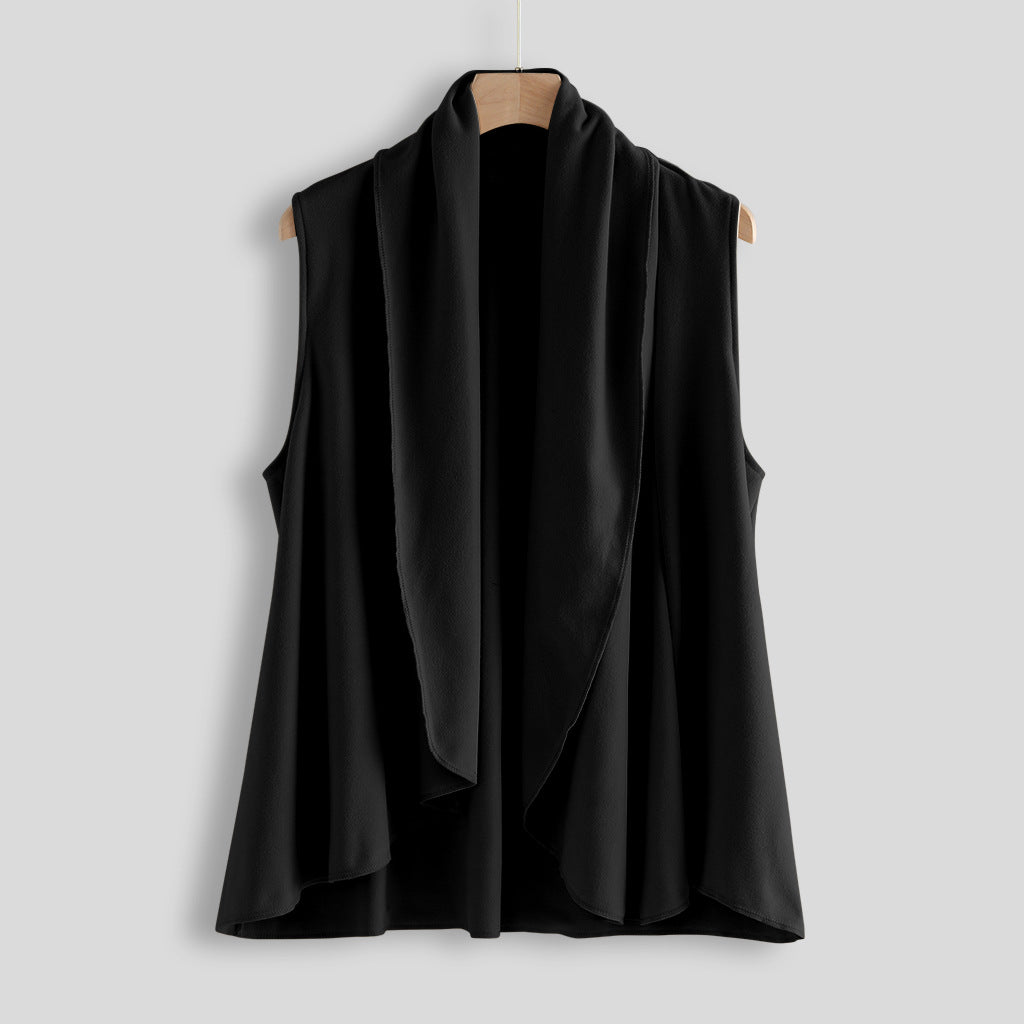 Fashionable Sleeveless Solid Color Cashmere Vest Women apparel & accessories