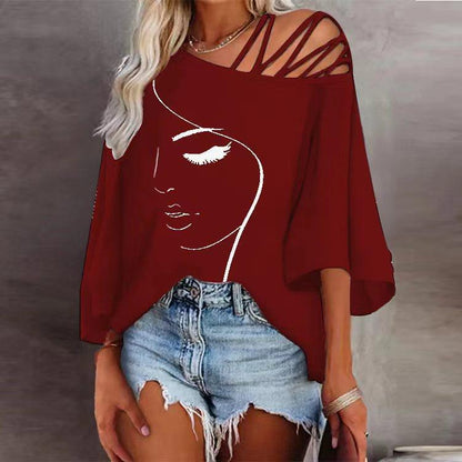 Fashion Stitching Loose Casual Tops For Women apparel & accessories