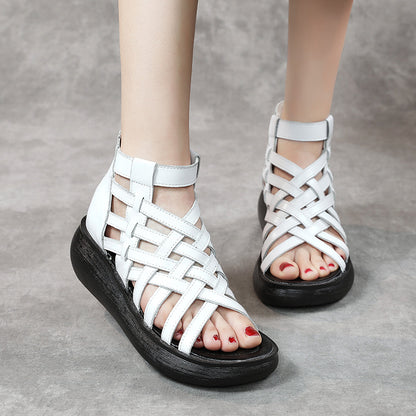 Ethnic Style Retro Wedge Sandals Women's Heel Sandal Boots Shoes & Bags