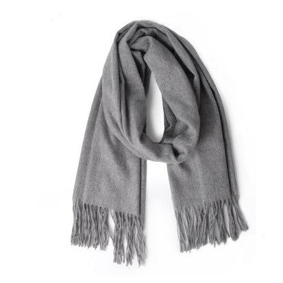 Faux Cashmere Scarf Solid Color Winter Men's Scarves