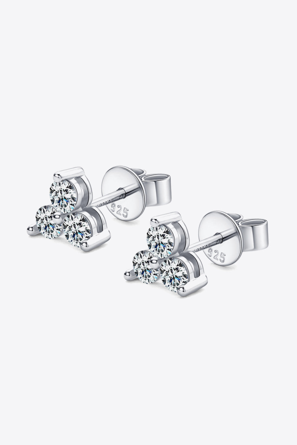 Moissanite 925 Sterling Silver Stud Earrings apparel & accessories