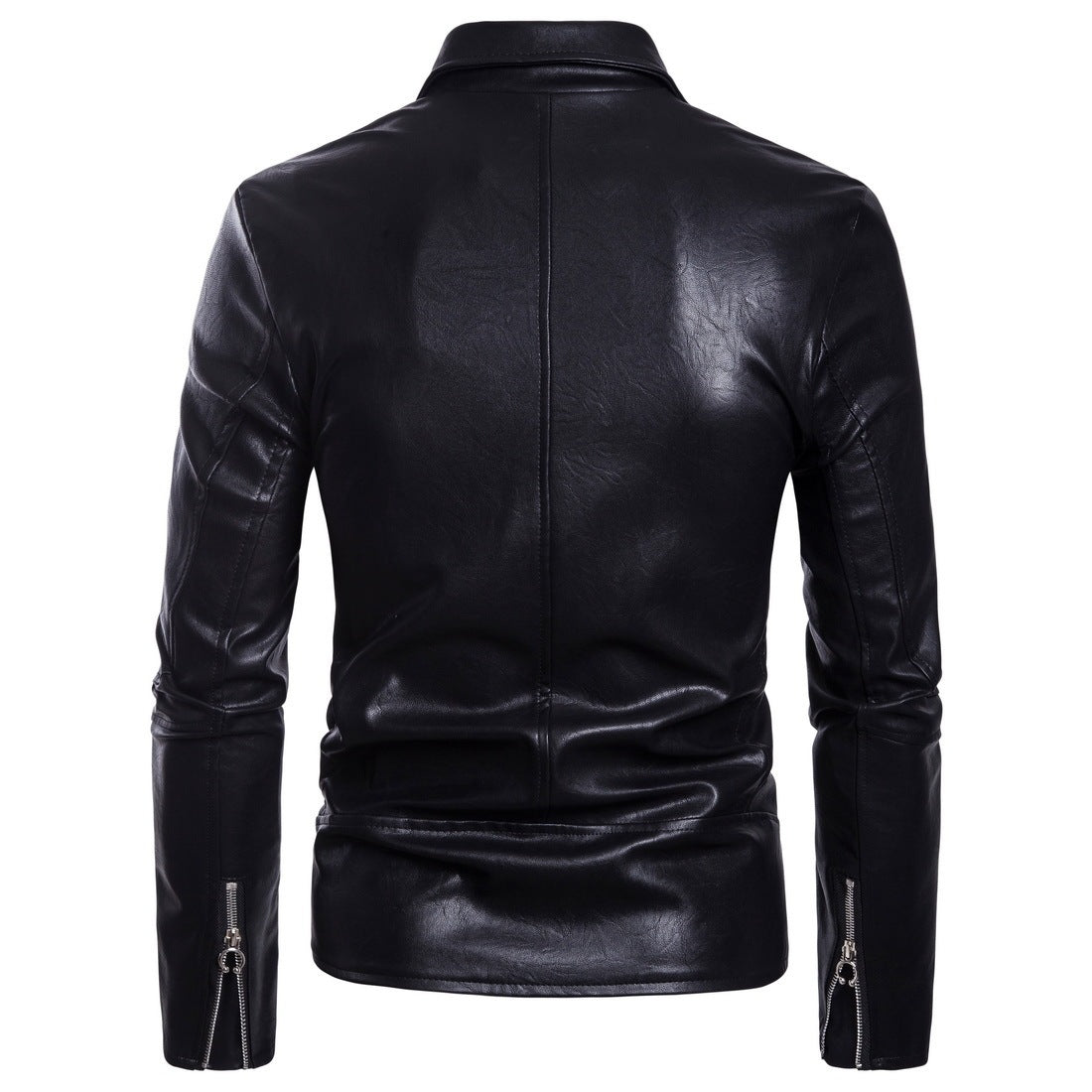 Men's Motorcycle Multi Zip Leather Coat apparels & accessories