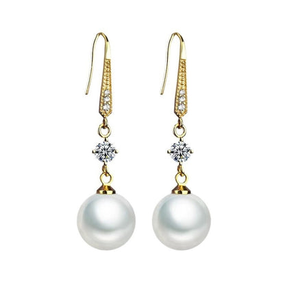 Temperament Fashion Face Slimming Golden Earrings Jewelry