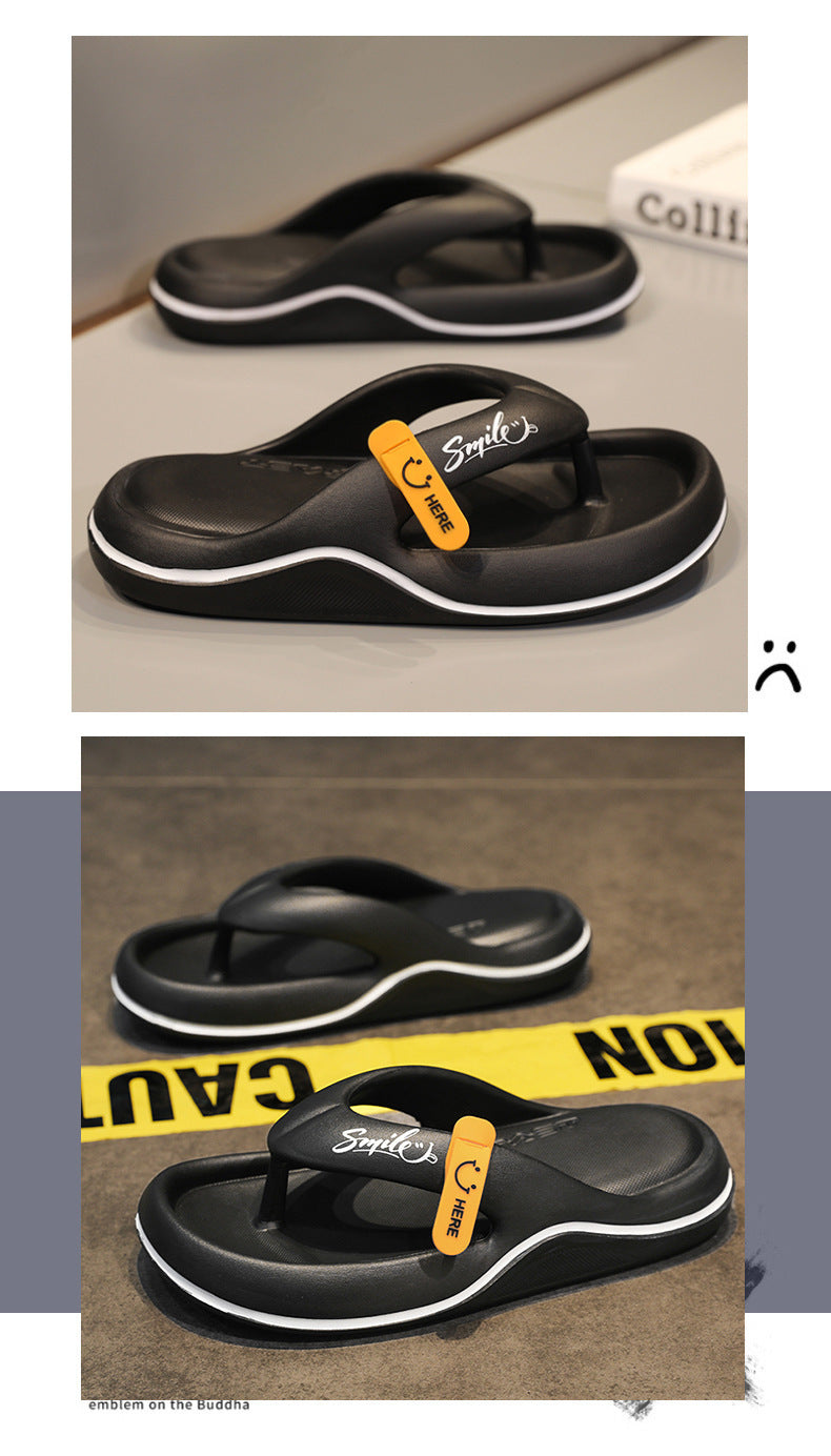 Casual Flip Flops Men's Outer Wear Plus Size All-matching Beach Shoes Men's Slippers Shoes & Bags