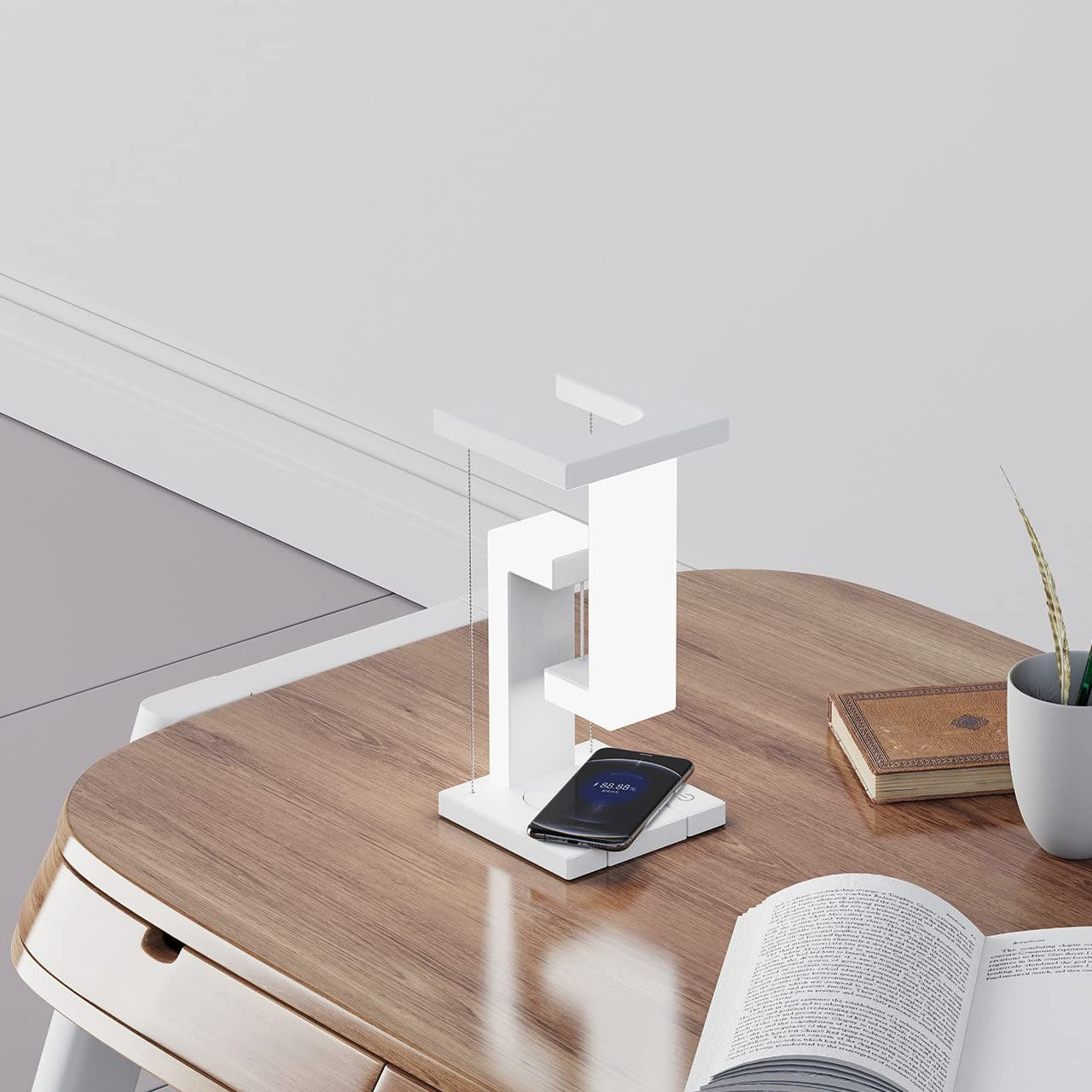 Creative Smartphone Wireless Charging Suspension Table Lamp Balance Lamp Floating For Home Bedroom HOME