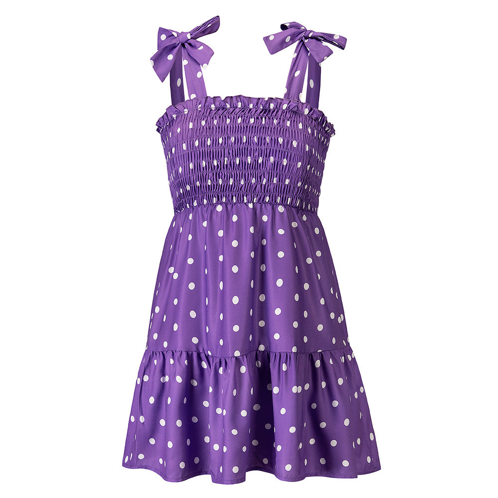 Dress Sexy Polka Dot Print Suspender Skirt apparel & accessories