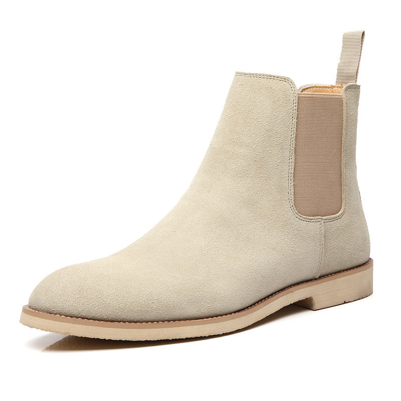 Boots Pointed Toe British Martin Boots Men's Nubuck Leather High-top Ankle Boots Shoes & Bags