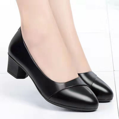 Female Low Heel Fashion Leather Shoes Shoes & Bags