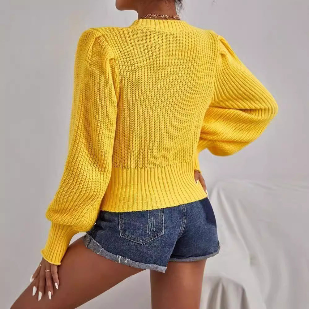 Women's Knitwear Round Neck Loose Sweater apparels & accessories