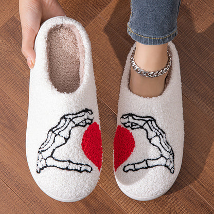 Funny Halloween Love Skull-hand Slippers halloween