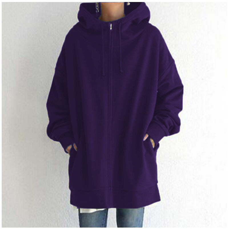 Women's Fuzzy Hoodies Long Sport Pullover Hoodie Full-Zip Hoodie Sweatshirt 4