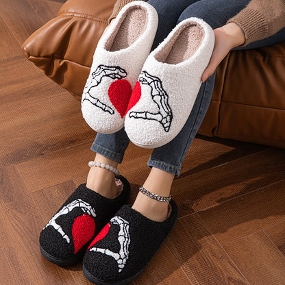 Funny Halloween Love Skull-hand Slippers halloween