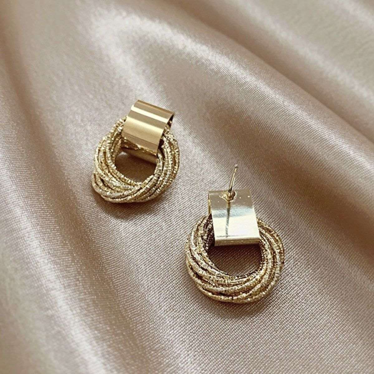 Alloy Gold-Plated Drop Earrings apparel & accessories