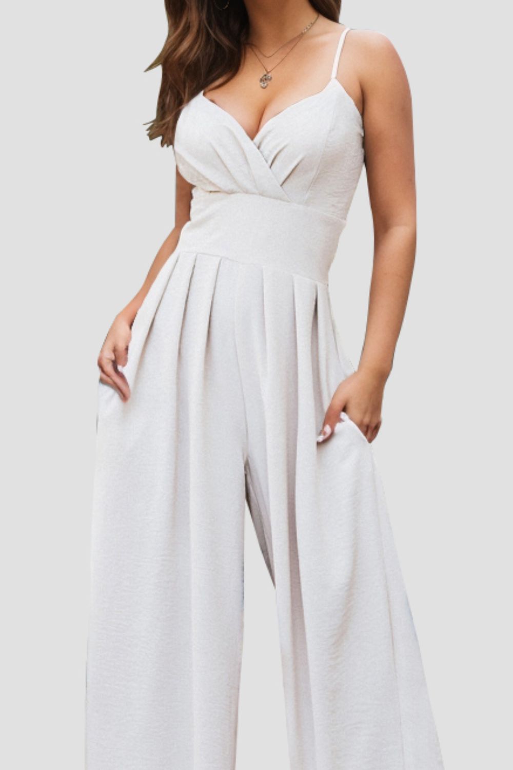 Spaghetti Strap Wide Leg Jumpsuit Dresses & Tops