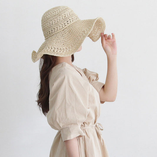 Handmade Hollowed Out Female Summer Seaside Straw Hat apparel & accessories