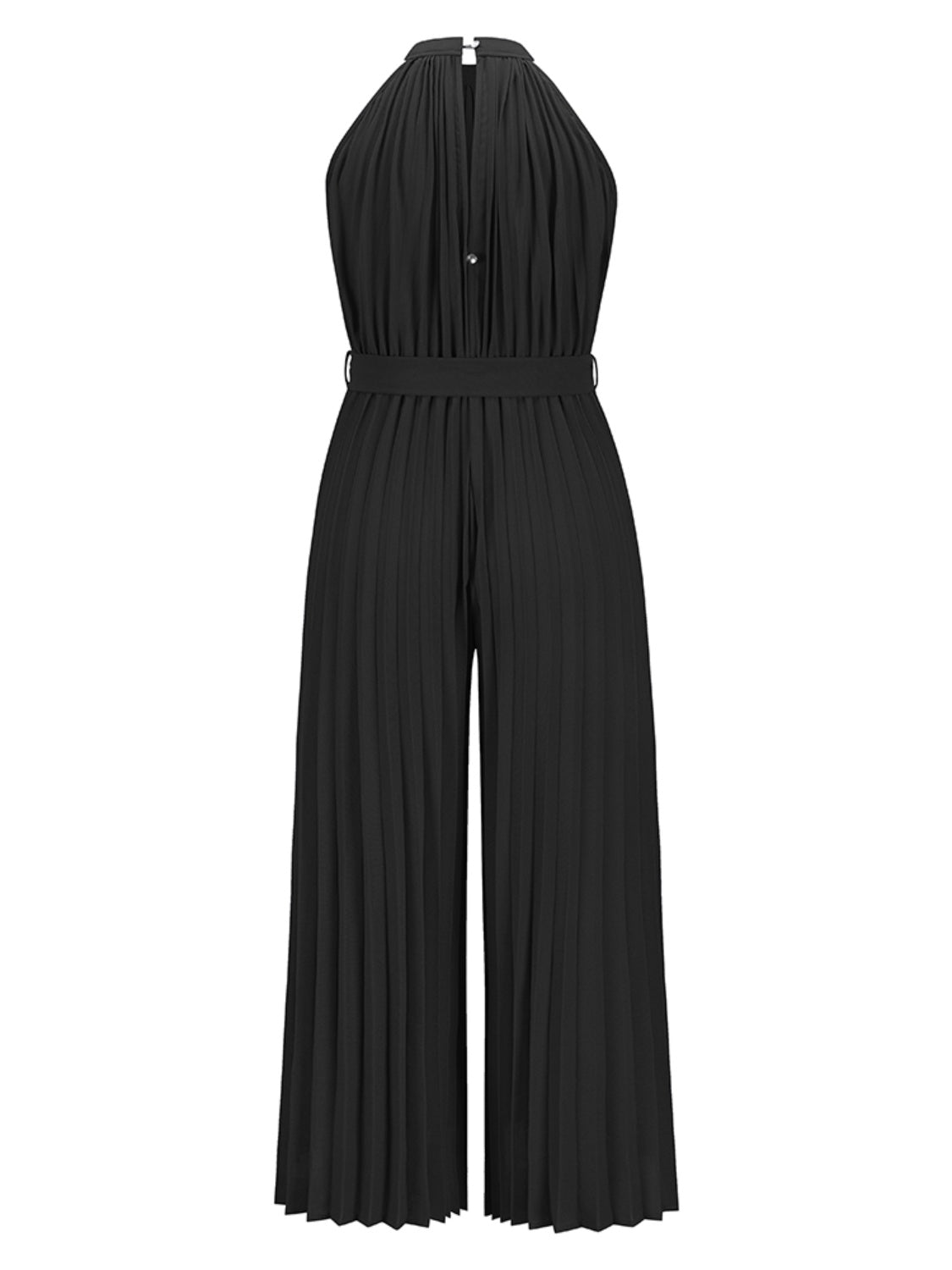 Cutout Tied Pleated Sleeveless Jumpsuit Dresses & Tops