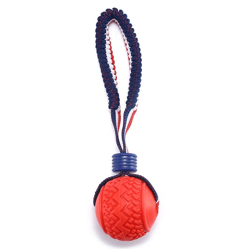 Interactive Dog Toy Ball Interactive Teether With Rope Dog Ball Pet Supplies Chewing Ball Training For Living Room Lake Beach Pets Products Dog Toys