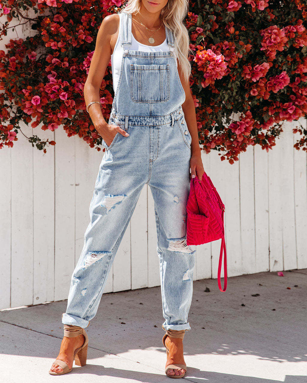 Denim Women's Jumpsuit With Shoulder Straps apparel & accessories