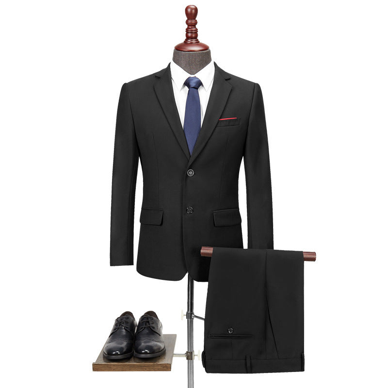 Men's Casual Business Suit Two-piece Suit Plus Size Work Ball Suit Men apparels & accessories