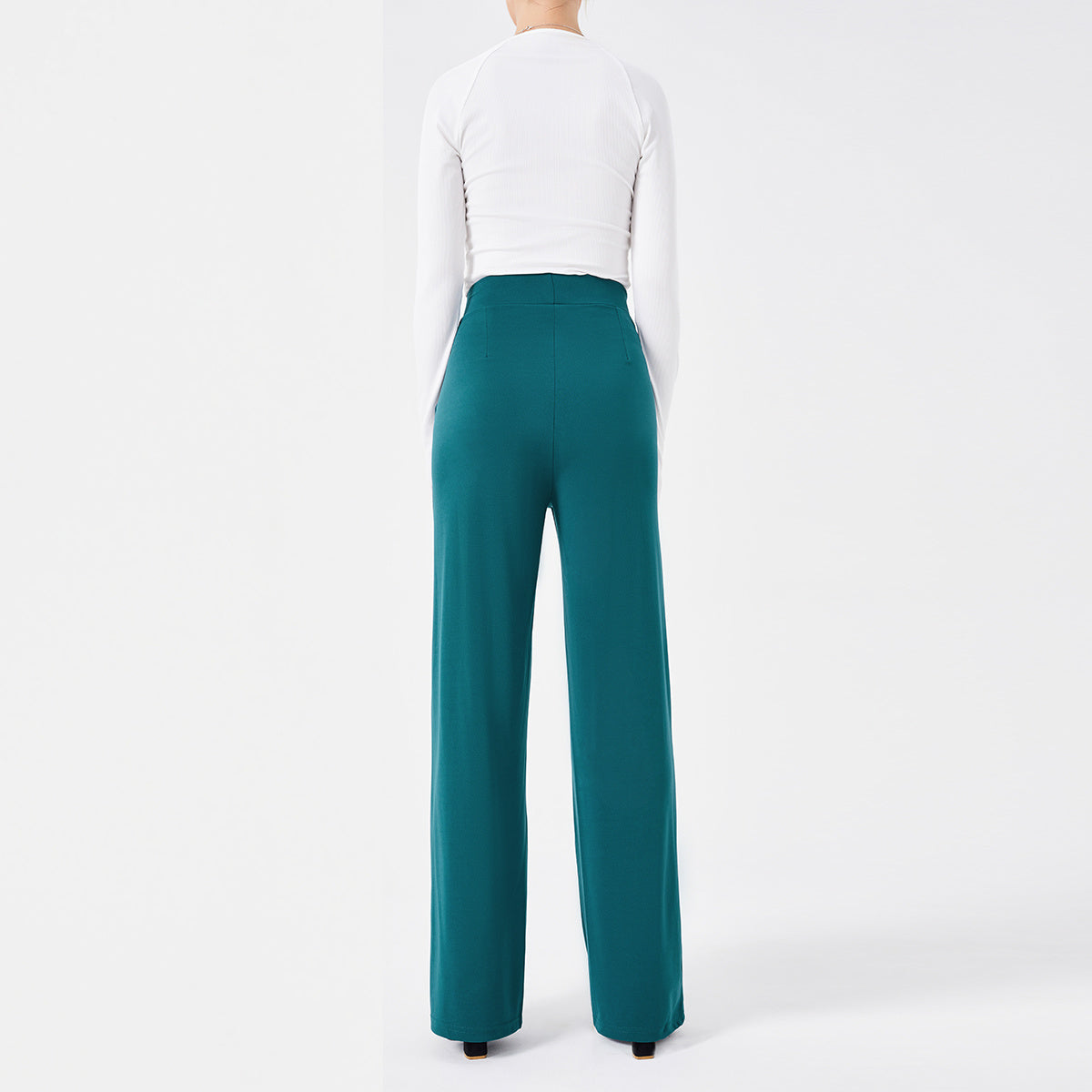 Solid Color Casual Pants Slim, High-waisted Bell Bottoms apparels & accessories