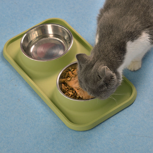 Non-slip Stainless Steel Feeder Cat Bowl Pet feeder