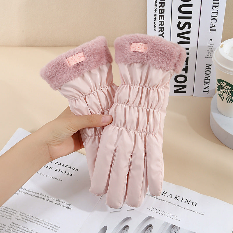 Warm Gloves Winter Women's Touch Screen Fleece-lined Thickened Accessories for women