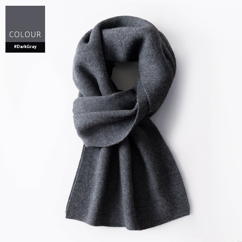 Wool Scarf Men's Winter Plaid Double-sided Scarf Men's Scarves