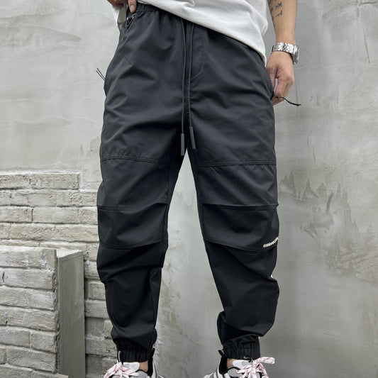 Color Matching Structural Design Sports Casual Pants apparel & accessories