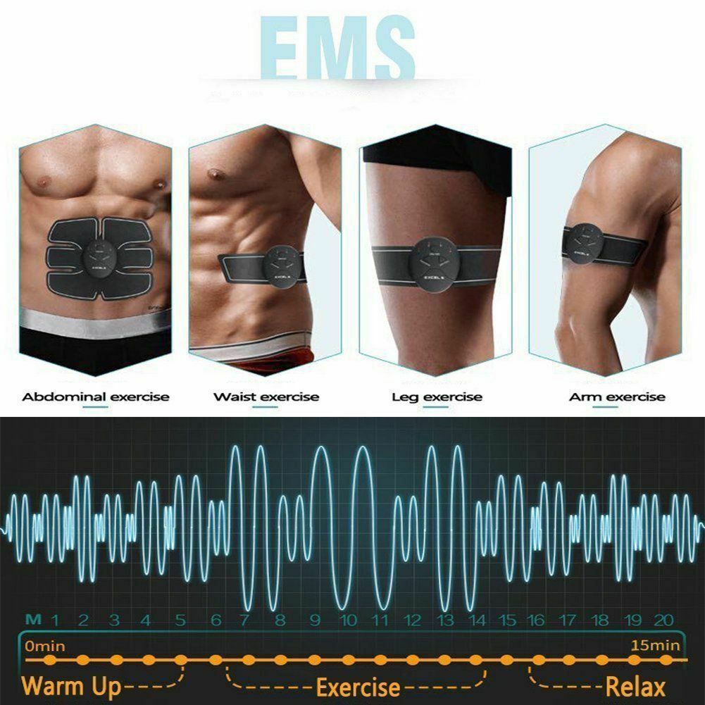 Electric Muscle Toner Machine ABS Toning Belt Simulation Fat Burner Belly Shaper fitness & sports